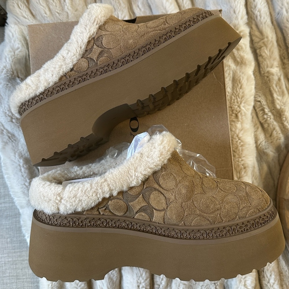 NIB | COACH Cecilia Clog in Signature Suede - Picture 5 of 13